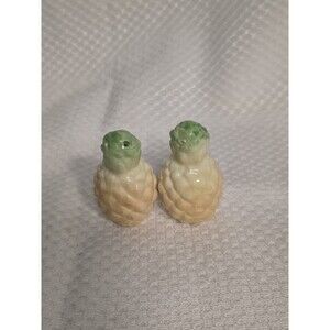 Vintage Ceramic Pineapple Salt and Pepper Shakers Set Tropical Kitchen Decor